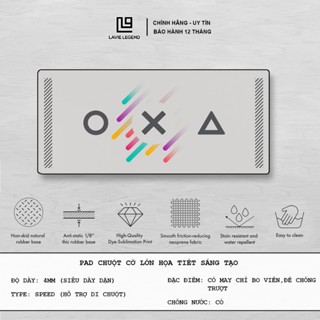  Pad Chuột Cỡ Lớn Tấm Lót Chuột Gaming Cỡ Lớn Type Speed Di Chuột Mượt Dày 4MM Có Bo Viền Decor Bàn Làm Việc 