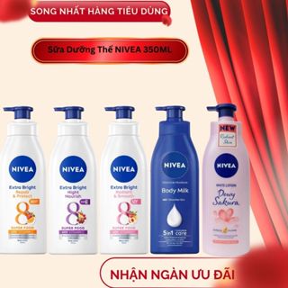 Sữa Dưỡng Thể Nivea Sáng Da Ban Đêm Từ 8 Super Food 350ml