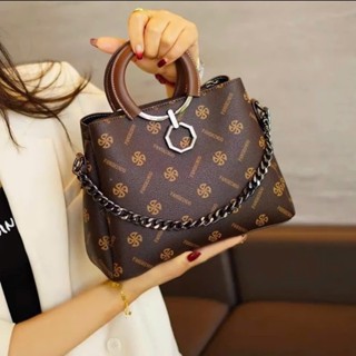 Túi Công Sở Nữ Quai Kiềng  Sang Chảnh Phối Xích Da PU Mềm Mại 3 Ngăn Kèm Dây Bản To Đeo Chéo Đeo Vai_Quang dung886.