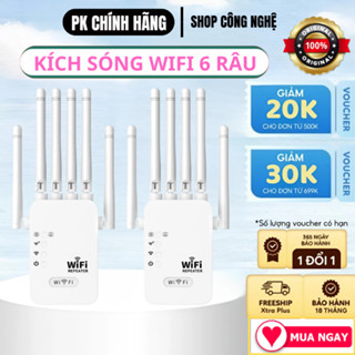 Kích sóng Wifi 6 râu tốc độ cao 300Mbs. Mở rộng vùng phủ sóng, cải thiện tốc độ mạng Wifi, Có cả phát Wifi từ dây Lan