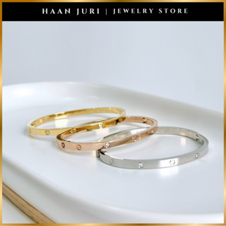 Vòng tay Haan Juri CA LOVE cao cấp mạ vàng 18K