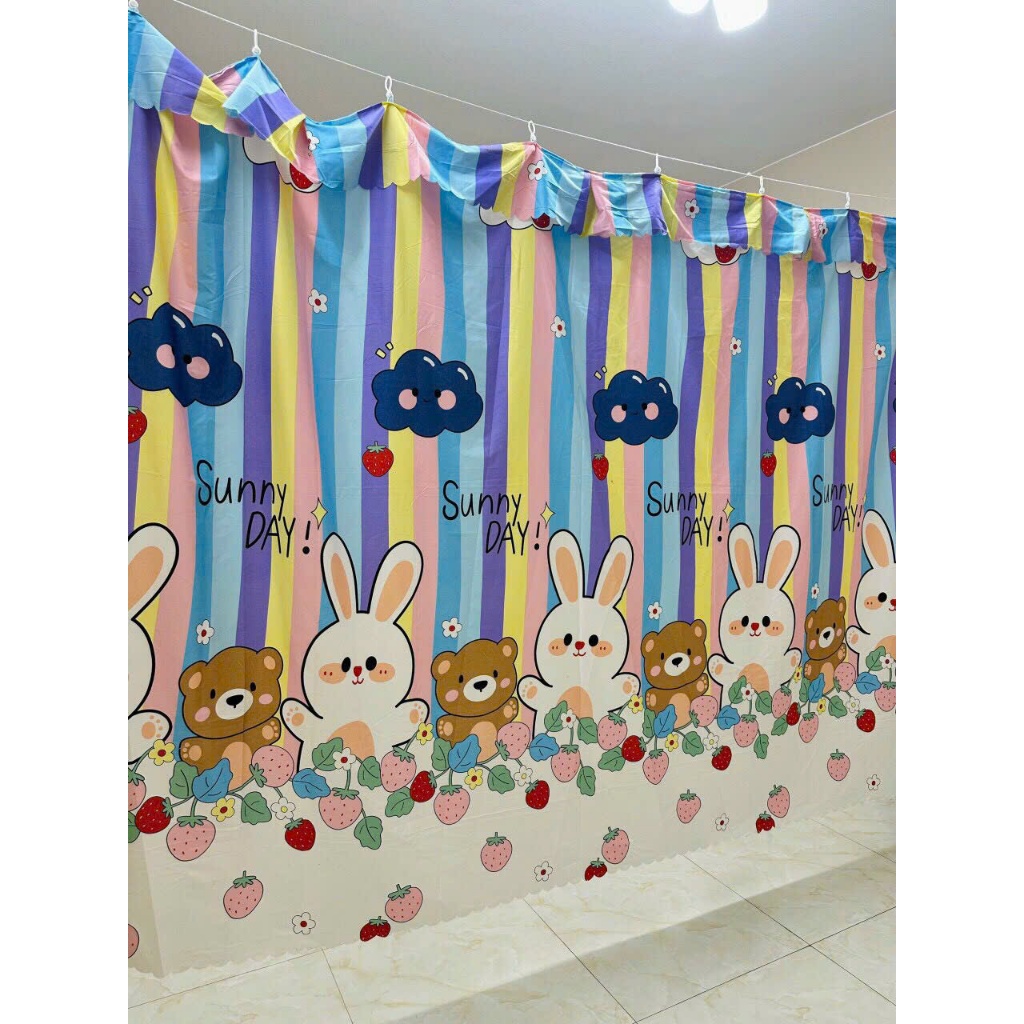 Rèm Rido Poly Cotton Che Nắng Ngăn Phòng, Tặng Dây Treo, Decor Phòng Ngủ