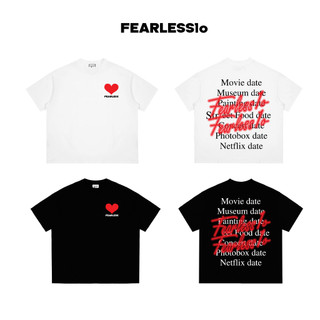 Áo Thun 280GSM Fearless Red Heart - Fearless - Black - FORM Boxy