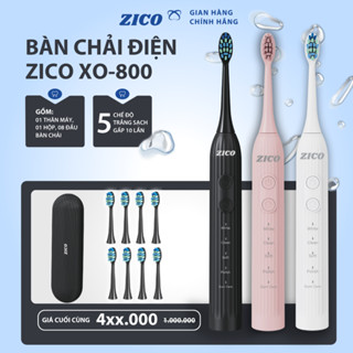 Bàn chải điện ZICO XO-800, công nghệ sóng siêu âm Sonic 5 chế độ, chuyển động nhẹ nhàng, trắng sạch răng