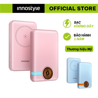 Pin dự phòng không dây từ tính 10000mAh Innostyle Powermag Duo 2-in-1 sạc nhanh, nhỏ gọn, chính hãng