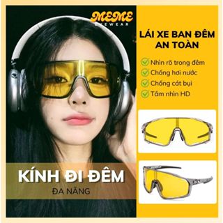Mắt kính đi đêm ngày nam nữ chống chói đèn xe chống cát bụi đi đường bảo vệ mắt ôm mặt chống hơi nước đi mưa kính mắt