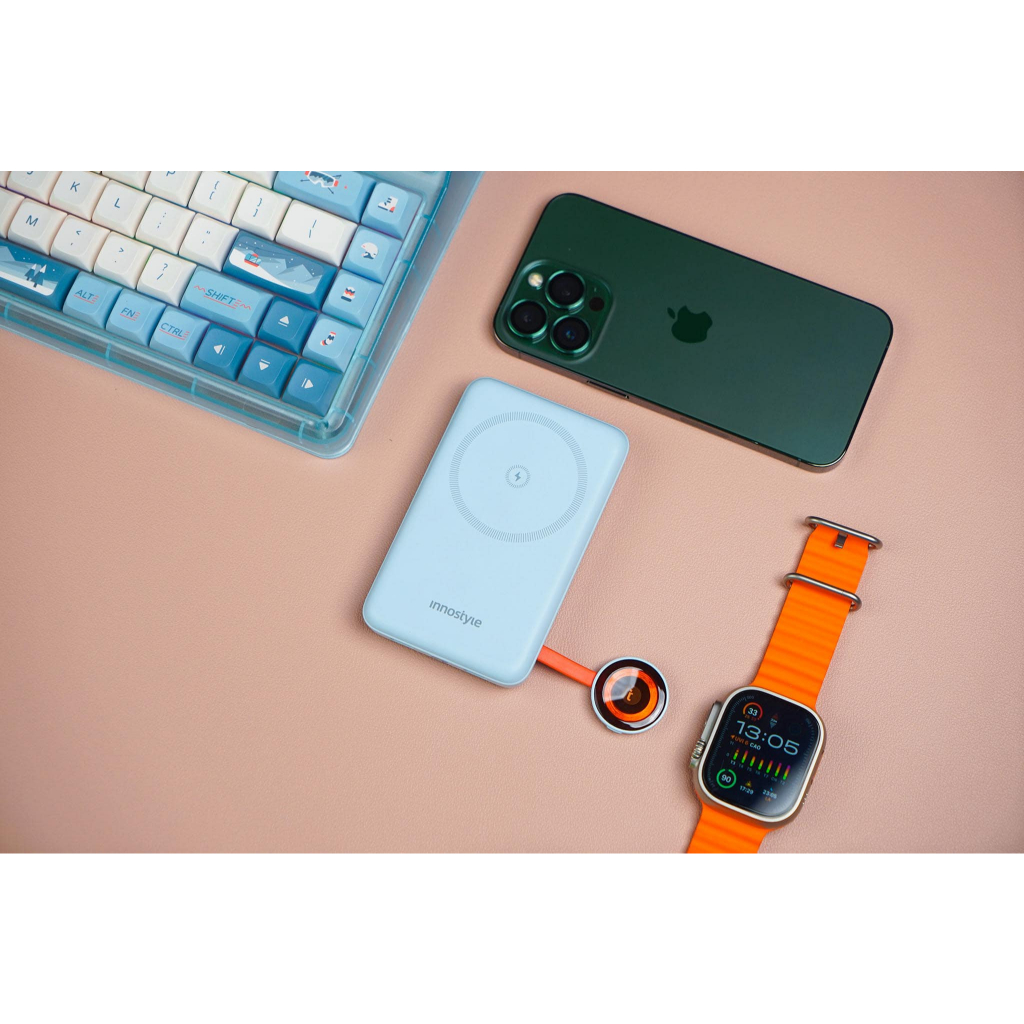 Pin dự phòng không dây từ tính 10000mAh Innostyle Powermag Duo 2-in-1 sạc nhanh, nhỏ gọn, chính hãng | BigBuy360 - bigbuy360.vn