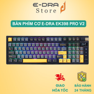  Bàn phím cơ Edra EK398 pro v2  3 chế độ kết nối  2.4Ghz Bluetooth Dây  