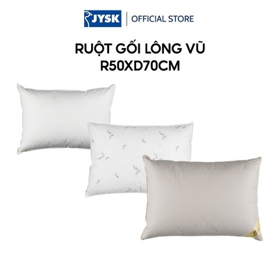 Ruột gối lông vũ | JYSK| trắng | R50xD70xC3cm