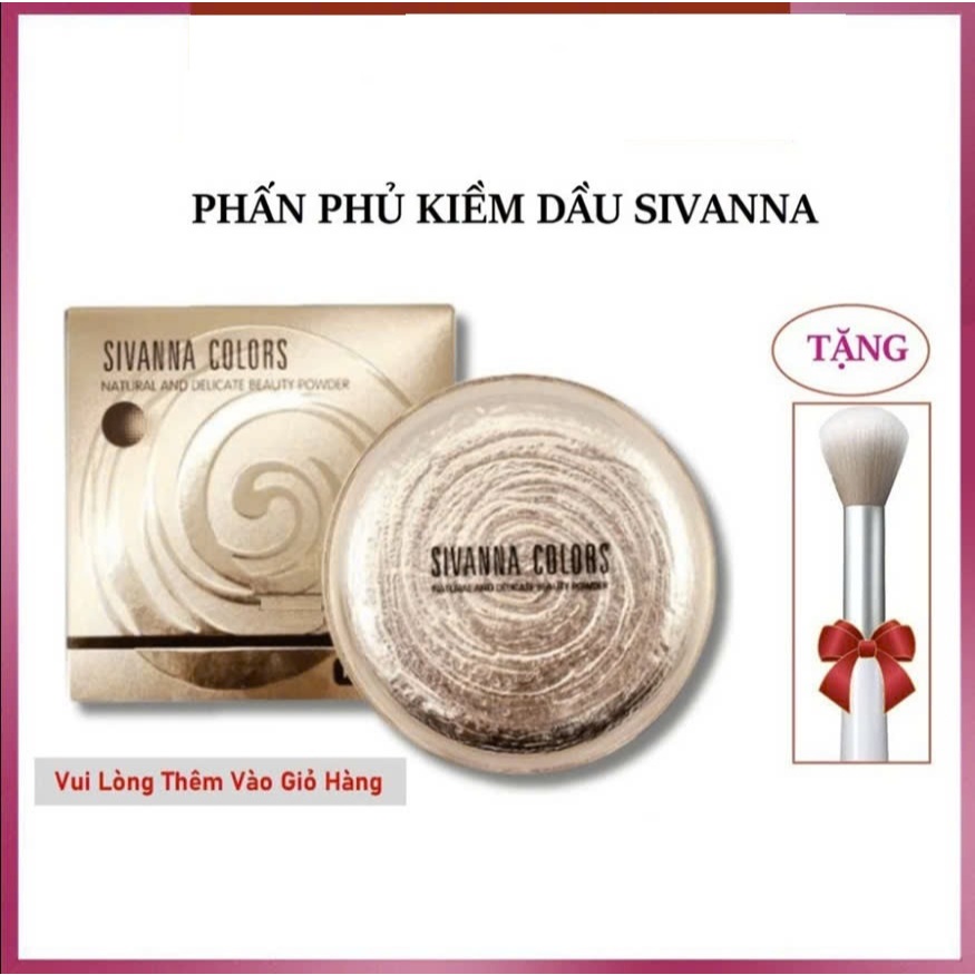 [SIVANNA Thái Lan -Tặng Cọ] Phấn Phủ Kiềm Dầu Siêu Mịn Sivanna Utra Foundation