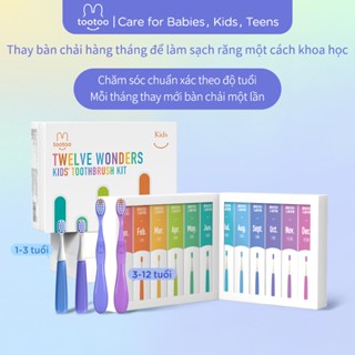 Bàn Chải Đánh Răng Trẻ em tootoo Twelve Wonders Lông Mềm Mịn Làm Sạch Mảng Bám Cho Bé 1-12 Tuổi