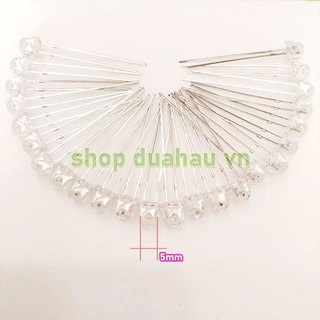 [1.000 bóng led VÀNG] Led lùn đầu dù 5mm bóng trong