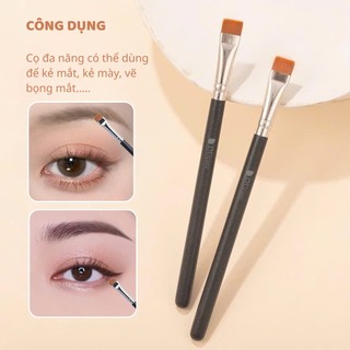 Cọ Kẻ Mắt & Kẻ Mày DUcare Màu Đen – Đầu Vát Tán Nét Chuẩn