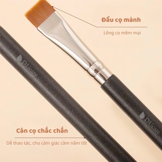Cọ Kẻ Mắt & Kẻ Mày DUcare Màu Đen – Đầu Vát Tán Nét Chuẩn