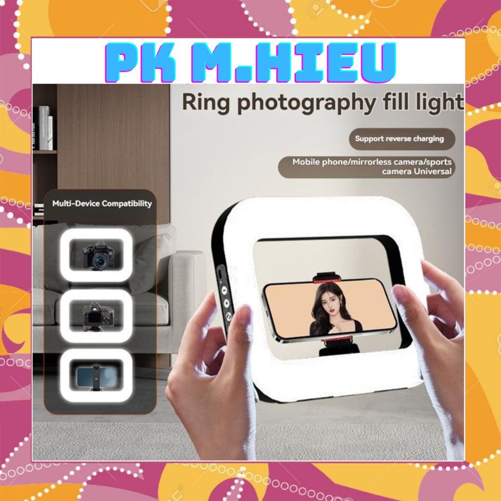 Đèn Livestream YM200 Di Động Tích Hợp Giá Đỡ Điện Thoại Hỗ Trợ Quay Video, Livestream Chuyên Nghiệp