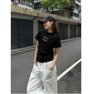  Áo Baby tee nữ NOW 2 màu trắng đen chất cotton - Áo phông Baby tee nữ LOZA ET8243 