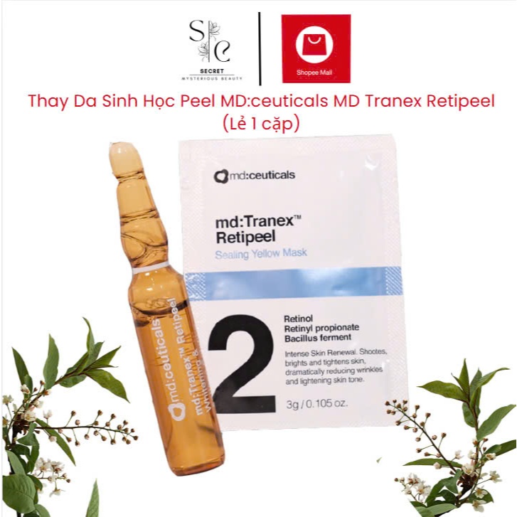 Thay Da Sinh Học Peel MD:ceuticals MD Tranex Retipeel (Lẻ 1 cặp)