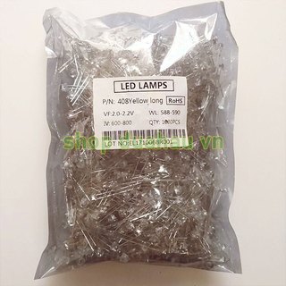 [100 bóng led] Led lùn 5mm bóng trong - màu Vàng