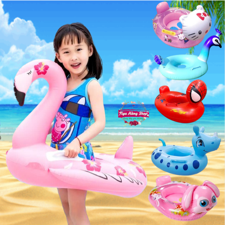 Sỉ phao hình thú cho bé, phao con vịt, thiên nga, khủng long, phao bơi cho bé 1-6 tuổi