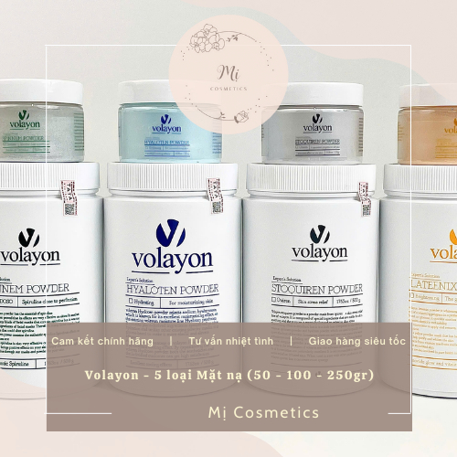   Chính Hãng  5 Loại Mặt Nạ Tảo Xoắn Volayon 50gr - 100gr - 250gr  Spinnem - Hyaloten - Stoquiren - Lateenix - Merneer  