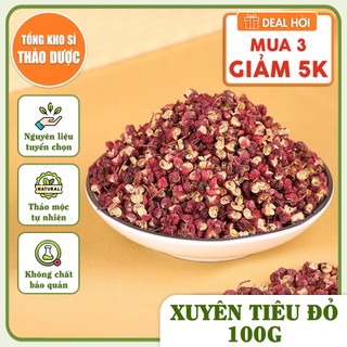 Hạt tiêu tứ xuyên 100g, xuyên tiêu đỏ, khô, hoa tiêu làm gia vị, lẩu - Tổng Kho Sỉ Thảo Dược