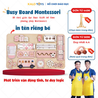 [HỎA TỐC] Bảng bận rộn cho bé 0-3 tuổi IN TÊN RIÊNG, đồ chơi Montessori phát triển trí tuệ - BB51