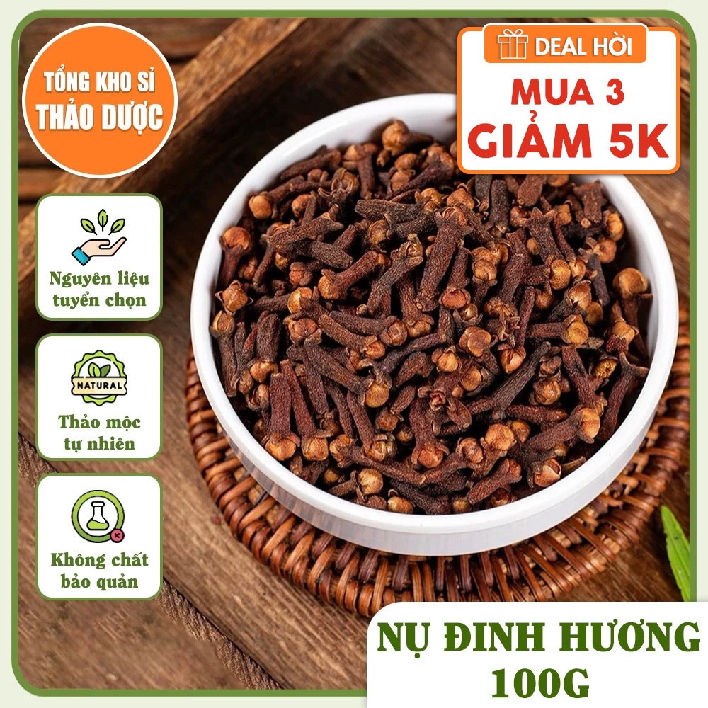 Nụ đinh hương 100g, đinh hương khô, nụ to, thơm, nguyên liệu gia vị nấu phở, lẩu, mai quế lộ