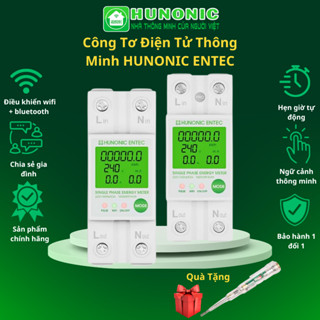  Công Tơ Điện Tử Thông Minh Wifi Hunonic Entec – Giám Sát Điện Năng Điều Khiển Qua  4G Bluetooth 