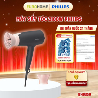 Máy sấy tóc Philips BHD350 - 2100W, an toàn cho tóc, bảo hành 2 năm | Hàng chính hãng
