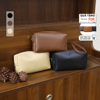 Túi đựng mỹ phẩm du lịch, dồ make up, pouch da PU đa năng dung tích lớn có khóa kéo JULY Limi Bags