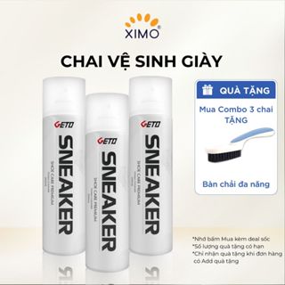 Chai xịt tạo bọt vệ sinh giày Sneaker Geto cao cấp, làm trắng giày, giặt khô giày