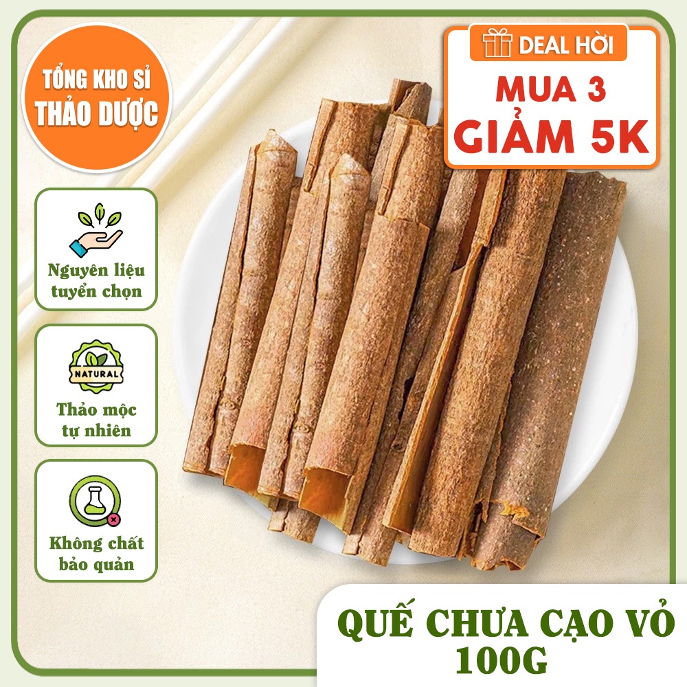 Quế thanh khô 100g, vỏ quế cay, thơm, sạch, làm gia vị nấu ăn, nấu phở, xông nhà