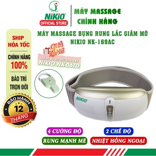 Đai Massage Giảm Mỡ Bụng Nikio NK-169AC - Tích Hợp 3in1 Rung Lắc, Xoay 360 độ, Nhiệt Đèn Hồng Ngoại