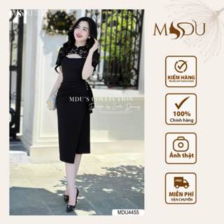 Váy Thiết Kế MDU4455 Dáng Ôm Body, Chất Liệu Ren Đính Ngọc Trai Cao Cấp Từ MDU K40-D3-5