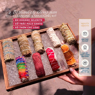 Xô Thơm Sage Và Gỗ Trắc Xanh Palo Santo, Làm Sạch Nhà Cửa, Xô Thơm Xông Nhà