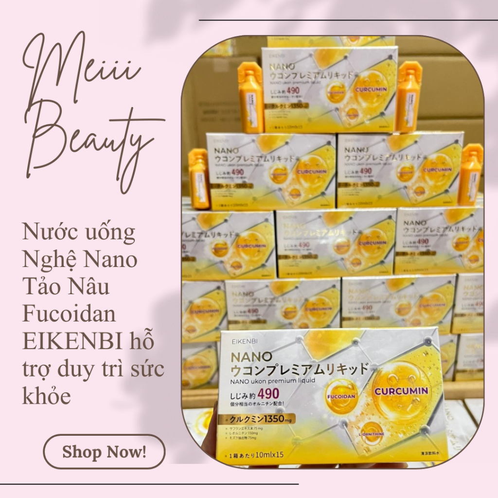 Nước uống Nghệ Nano Tảo Nâu Fucoidan EIKENBI hỗ trợ duy trì sức khỏe