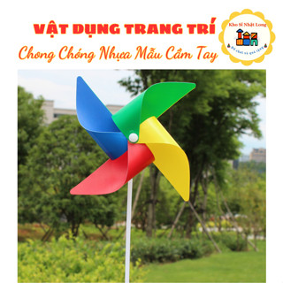 Combo 50Chong Chóng Nhựa Nhiều Màu Cầm Tay - Chong Chóng Que Cầm