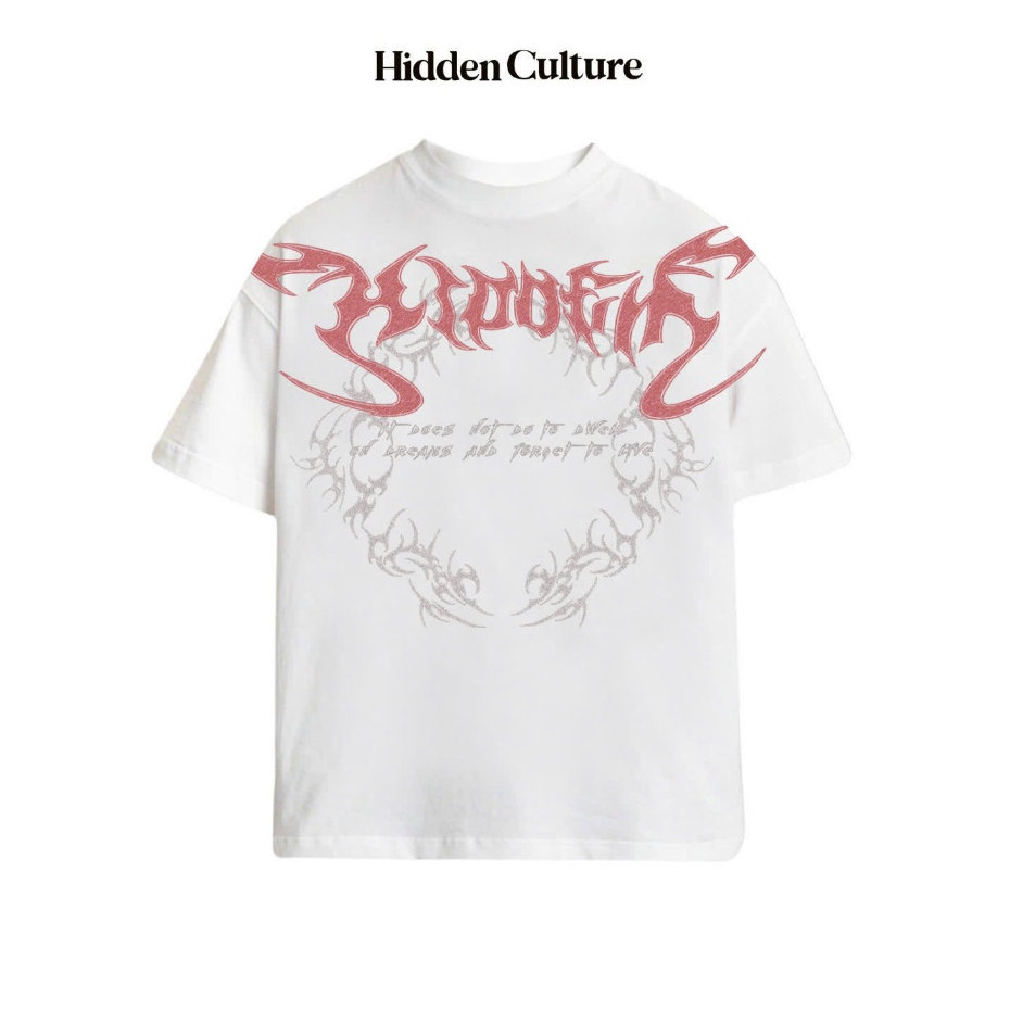 Áo Thun Boxy Hidden Culture - "CREED" T-shirt - White