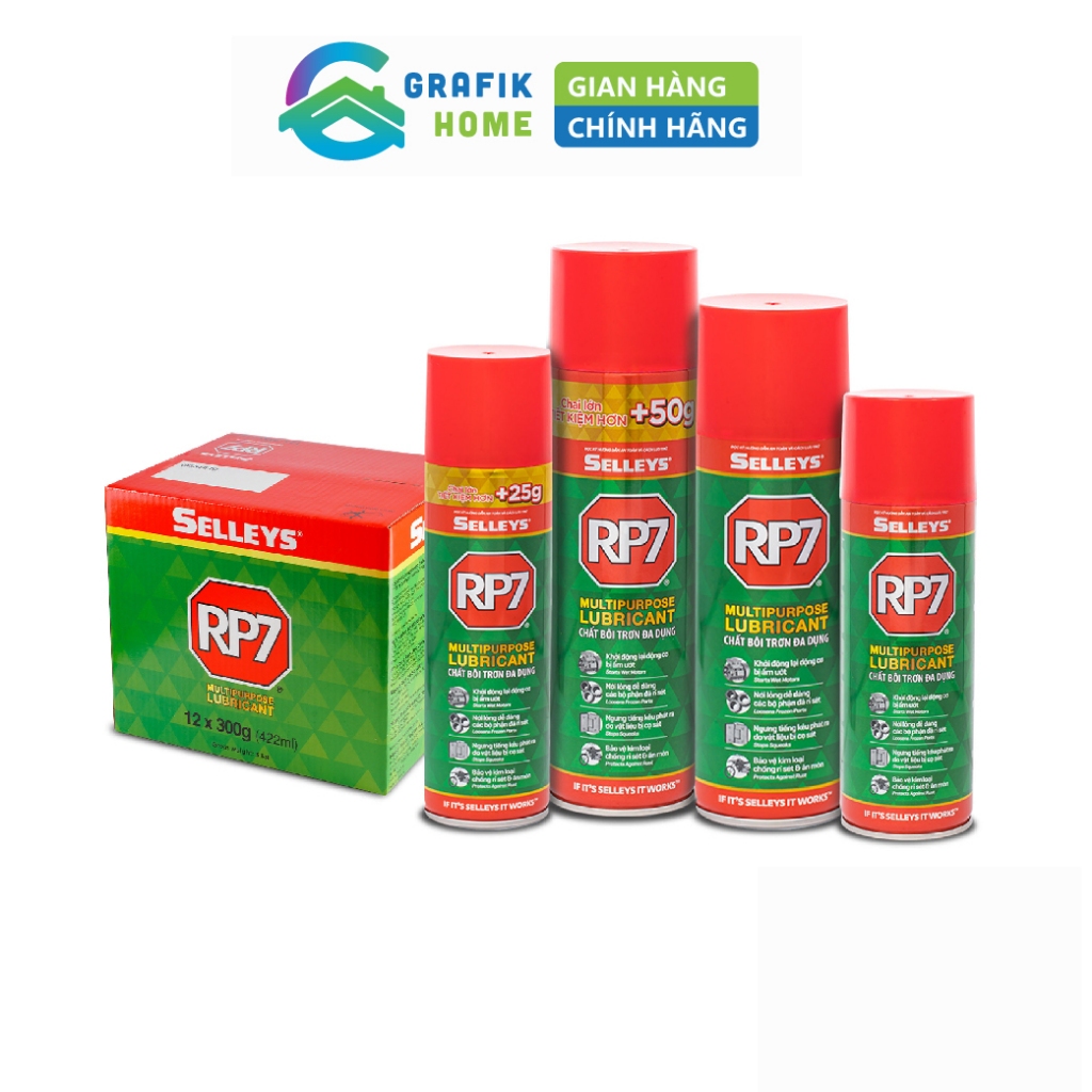 Dầu chống rỉ sét RP7 chính hãng Selleys dạng xịt chai 150g/175g/300g/350g