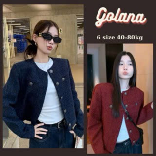 Áo Dạ Tweed Lửng Hàng 2 Lớp ,áo dạ Kẻ Siêu Sang chảnh Miss Coat ( Có Bigsize)