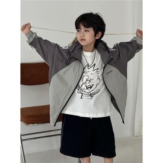  MOJI KIDS ÁO KHOÁC GIÓ MỎNG HÈ SỌC VAI MỀM MÁT FORM RỘNG THỤNG HOẠT TIẾT PHONG CÁCH DỄ THƯƠNG MẶC CHO BÉ TRAI VÀ BÉ GÁI 