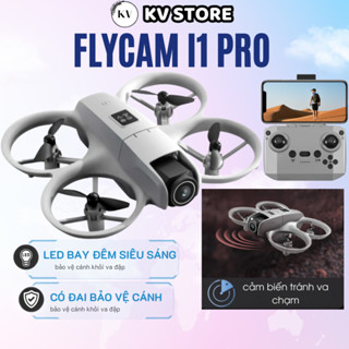 flycam I1 promax, flycam mini pin trâu tích hợp led bay đêm siêu sáng có bảo vệ cánh, flaicam giá rẻ