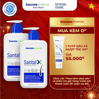Combo 2 chai Santal X dầu gội hỗ trợ giảm gàu nấm ngứa chuyên biệt - 500ml.