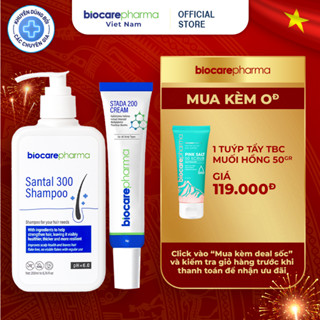 Combo kem và dầu gội hỗ trợ gàu nấm | Biocarepharma.