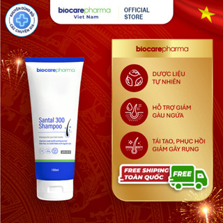 Dầu gội dược liệu BIO CARE PHARMA giảm gàu, nấm ngứa da đầu Santal 300 Shampoo 100ml