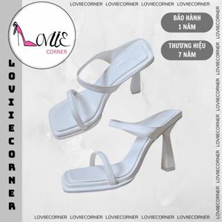 LOVIIECORNER - GIÀY CAO GÓT NỮ BASIC - GUỐC NỮ MŨI VUÔNG QUAI MẢNH HIỆN ĐẠI 9 PHÂN - D230762