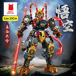  Đồ Chơi Black Myth Wukong Tôn Ngộ Không Đen Mô hình Lắp Ráp Mech Warrior 397 Mảnh Xếp Hình Nhựa Cao Cấp Người Máy Robot 