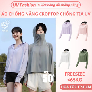 Áo Khoác Chống Nắng Cánh Dơi Thun Lạnh, Áo Khoác Croptop Thông Hơi Thoáng Khí Thấm Hút Mồ Hôi Có Mũ Che Mặt UVFashion