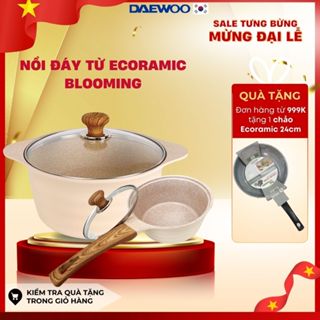 Nồi Chống Dính Đáy Từ Cao Cấp Ecoramic Blooming, Quánh 18cm Nồi 20 22 24 26 28 cm