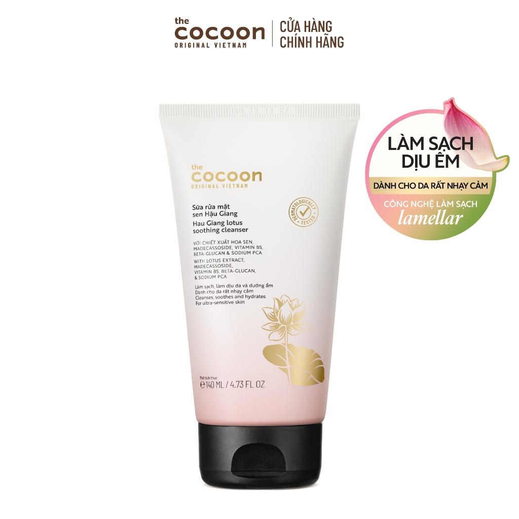 Sữa rửa mặt sen Hậu Giang Cocoon 140ml